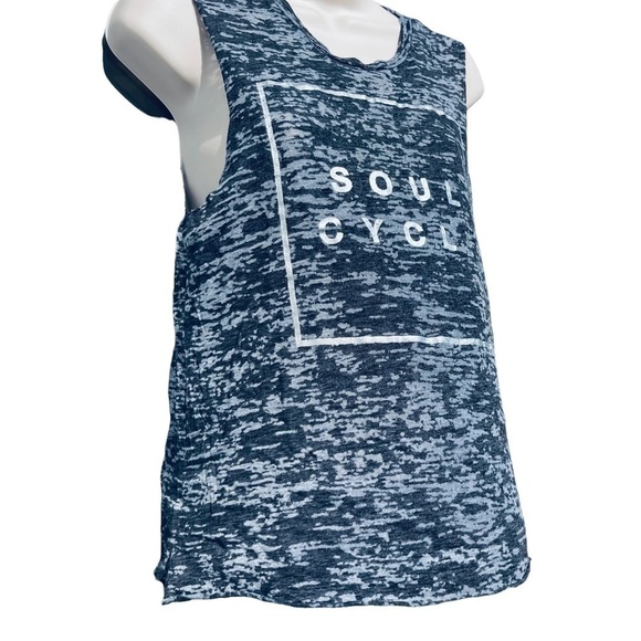 SOULCYCLE sleeveless muscle tank top tee camo black grey sheer lightweight - Picture 10 of 10